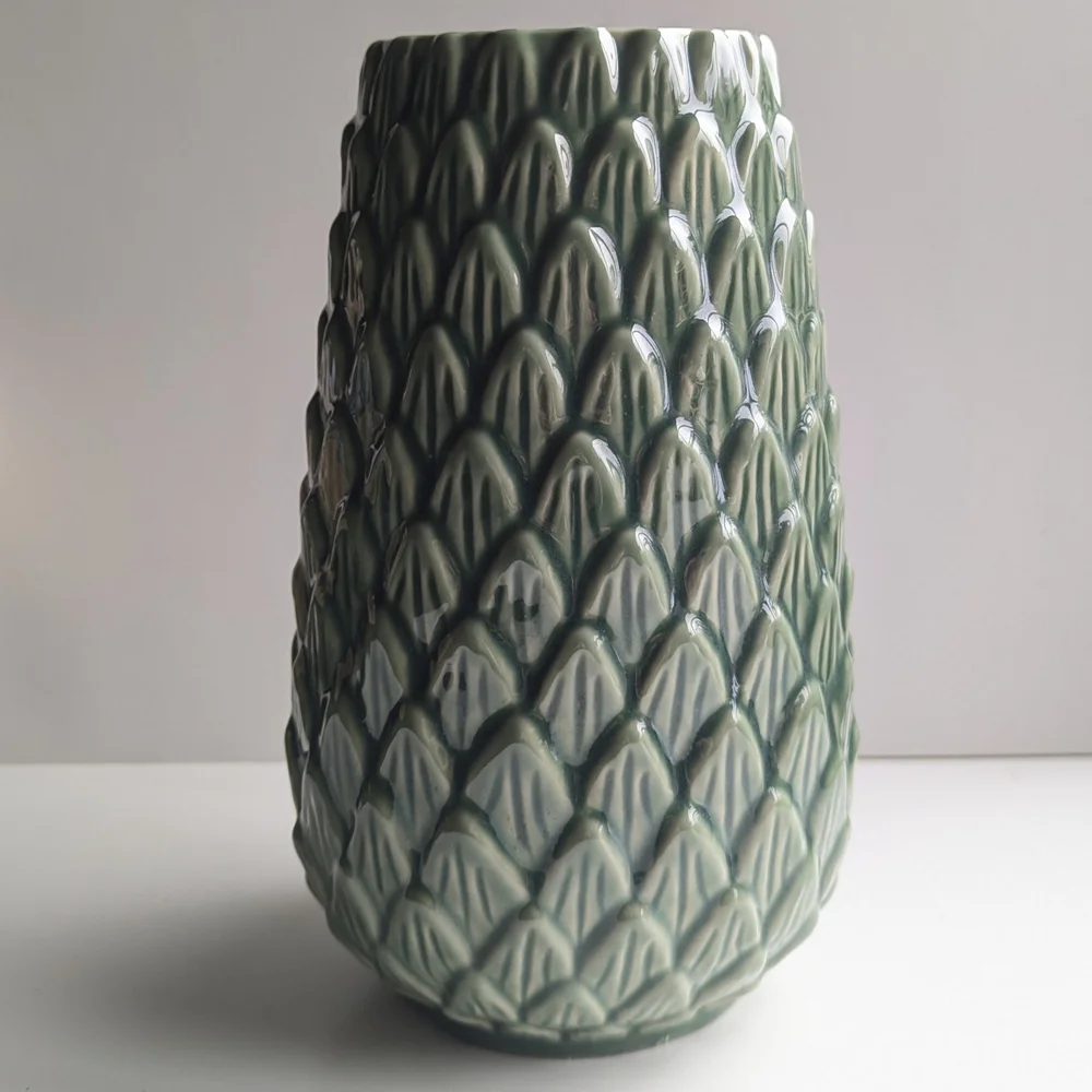 IKEA BEDAGAD Green Ceramic Vase